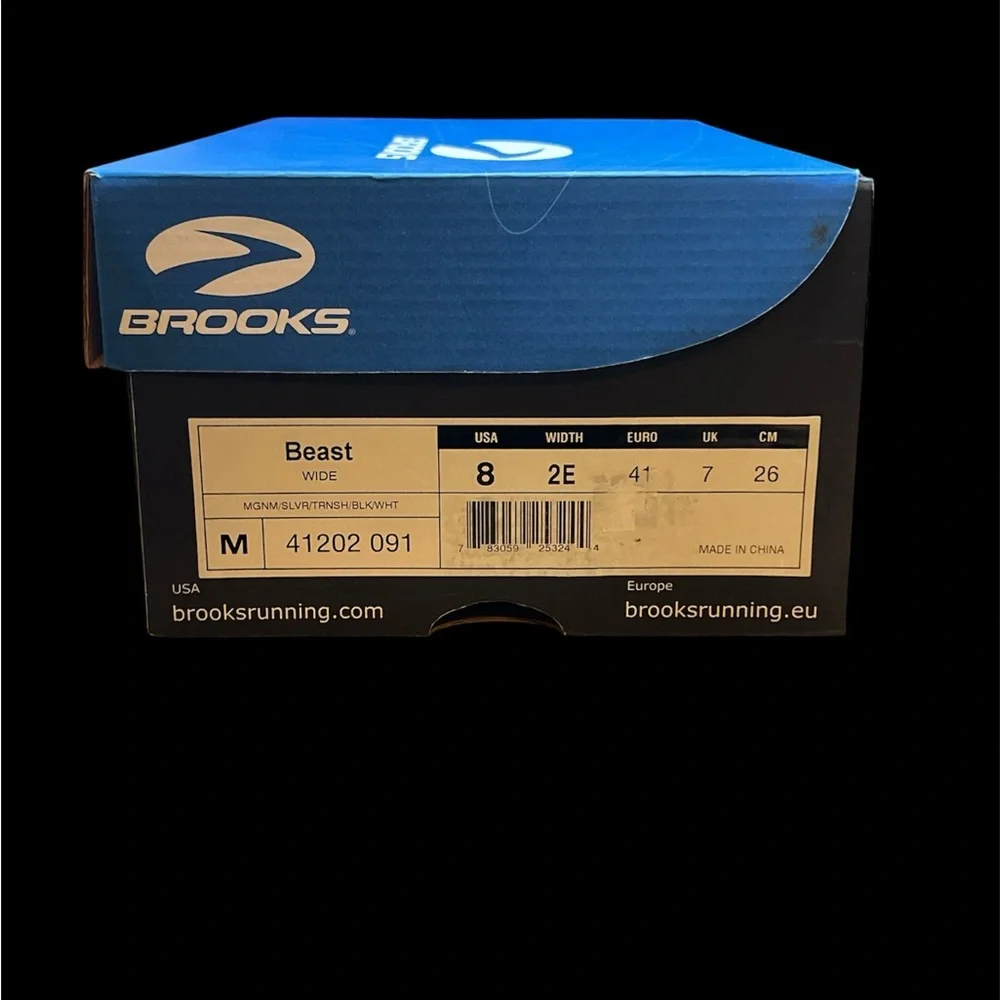Size 8 WIDE - BROOKS‎ Beast MGNM/SLVR/TRNSH/BLKWHT Mens 41202 091